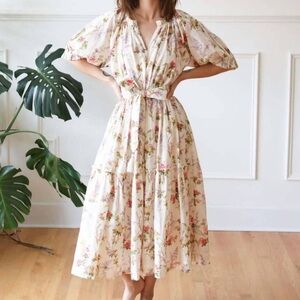 NEW Mille Resort and Travel Floral Print Zoe Maxi Dress in Trianon